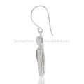 Natural Iolite And Biwa Pearl Gemstone 925 Streling Sliver Earring